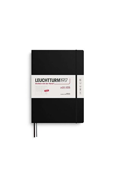 Leuchtturm1917 Master Boy (A4+) Akademik 18 Aylık Hafta Ajandası 2026 Sert Kapak, İngilizce, Siyah 3