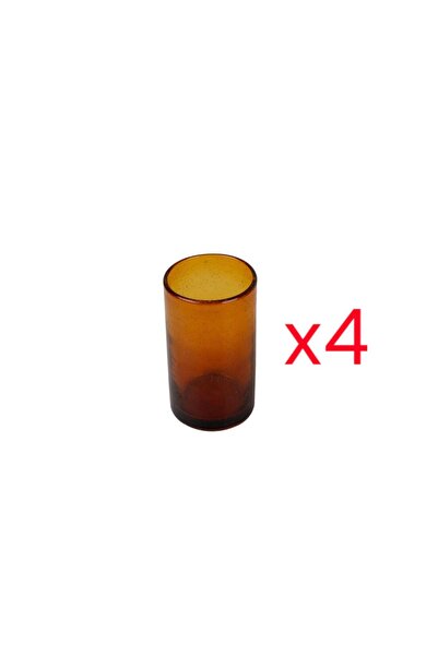 Porland Bubble Amber 4-Pack Soft Drink Glass 550Cc