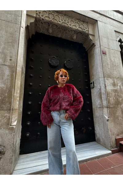 Bak'ap Premium Lined Crop Short Faux Fur Jacket