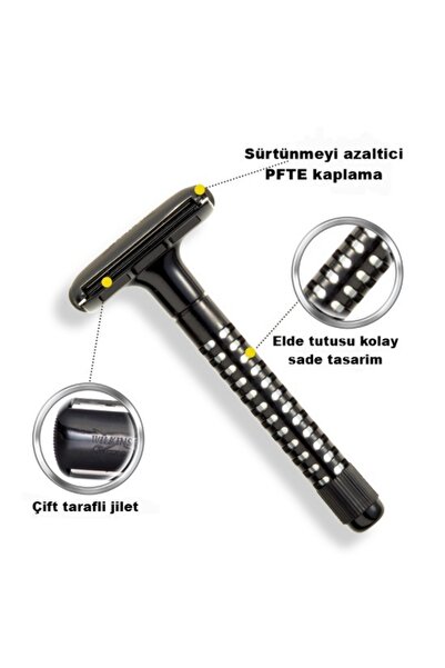 Wilkinson Classic Tıraş Makinesi 5 Adet Jilet İle Birlikte, Barber's Style 10'lu Jilet Seti