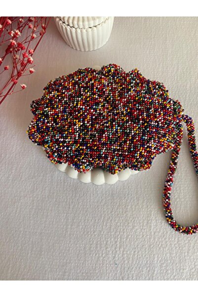 Handmade KUM BONCUK EL İŞİ RENKLİ CÜZDAN