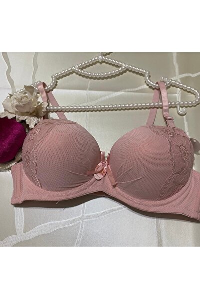 BEST UMT Dantel Detay Push Up Balenli Tam Dolgulu Yumuşak Dokulu Sütyen