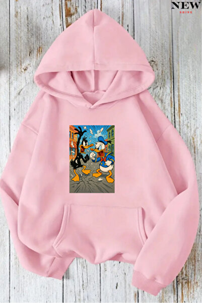 New Shine Суитшърт с принт на патица