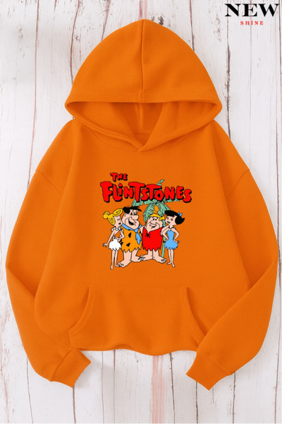 New Shine سويت شيرت مطبوع عليه فلينتستونز