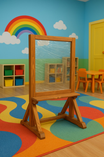 retron atölye woodworks Çocuk kreş resim çizim tahtası pleksi