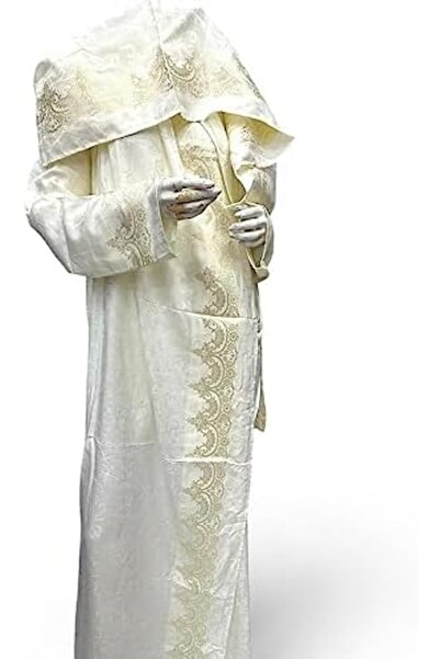 Generic Turkish Velvet Prayer Rug with Smart Eagle Design and Prayer Robe, Umrah Gift, Embroidered