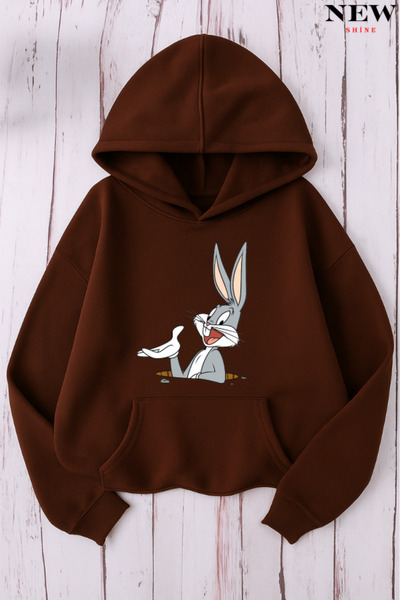 New Shine سويت شيرت بطبعة أرنب