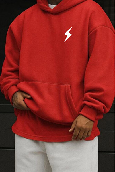 New Shine سويت شيرت بطبعة البرق