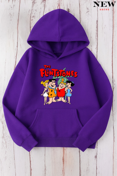 New Shine سويت شيرت مطبوع عليه فلينتستونز