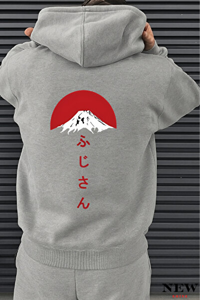 New Shine Φούτερ με στάμπα με ιαπωνικά γράμματα βουνού