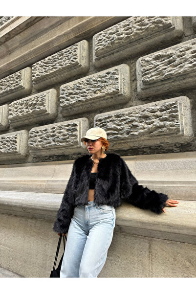 Bak'ap Κοντό μπουφάν από ψεύτικη γούνα με επένδυση Premium