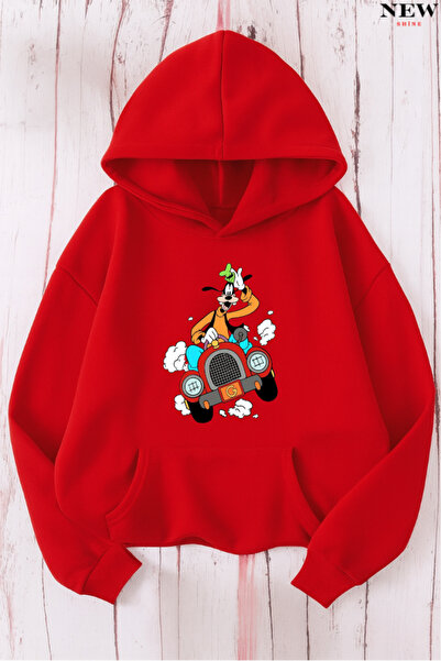 New Shine سويت شيرت مطبوع عليه عربة جوفي