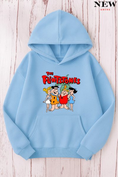 New Shine سويت شيرت مطبوع عليه فلينتستونز