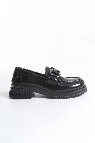Solo Bag Laceless Stylish Buckle Black Orthopedic Sole Ergonomic Daily Loafer Shoes