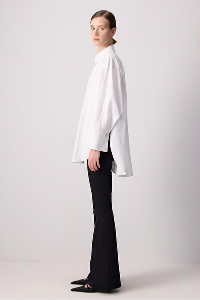 Touché Privé Poplin Tunic with Gold Buttons