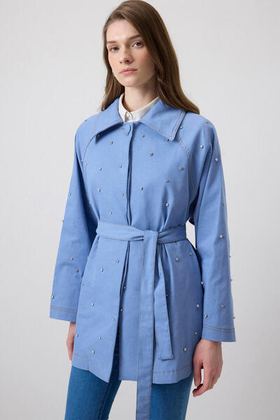 Touché Privé Stone Embroidered Oversize Jacket