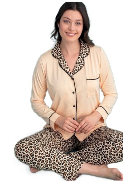 bipamuk Aurora Women's Pajama Set Long Sleeve Button Front Soft Breathable Fabrics–2Xl