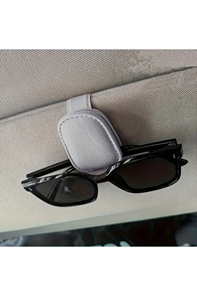 Singularis Araç İçi Manyetik Gözlük Tutucu Klips – PU Deri Kaplama, Çok Fonksiyonlu Organizer