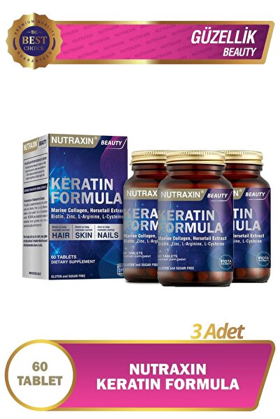 Nutraxin Keratin Formula 60 Tablet 3 Adet