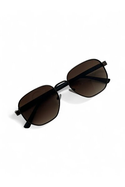 ZENIT نظارات شمسية نسائية من ويمبلي بتصميم هندسي باللون البني |   مع حماية من...
