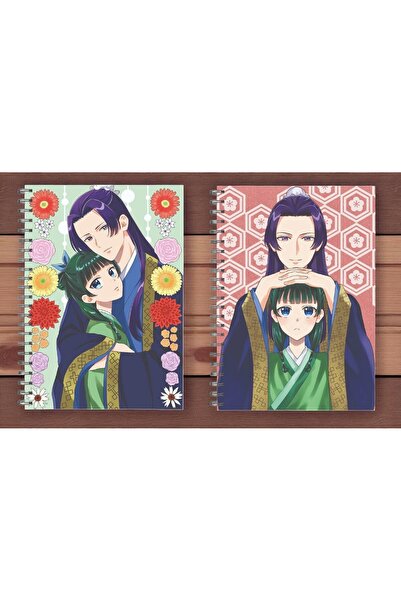 nihonwosekai دفتر ملاحظات حلزوني من Apothecary Diaries، 50 ورقة، قطعتان