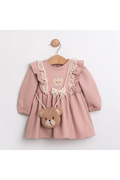 ministok Sweet Bear Oyuncak Aksesuarlı Kız Bebek Elbisesi