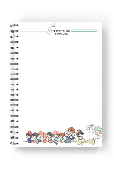 nihonwosekai Ghibli Studio Totoro Escape from the Land of the Dead Kiki Anime 2 Pcs Spiral Notebook 50 Sheets