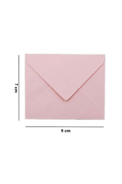 CANVELA Pembe Kaliteli Ve Canlı Renkli Minik Zarflar 100 Adet Zarf 7x9 Cm Min...