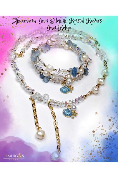 Herkimer Doğal Taş İnci - Kristal Kuvars - Necef Tasarım Kolye & İnci - Akuam...