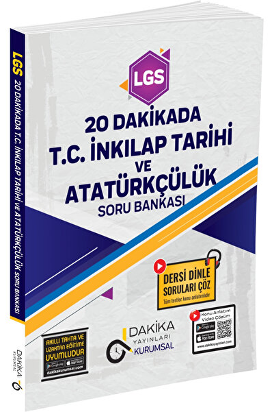 Dakika Yayınları 8.SINIF LGS 20 DAKİKADA T.C İNKILAP TARİHİ VE ATATÜRKÇÜLÜK K...