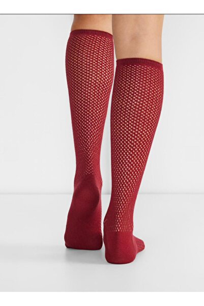 Ringo 1 Çift Dikişsiz Kadın / kız fileli diz altı Çorabı