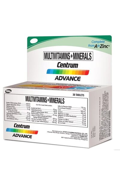 Centrum Advance Multivitamins + Minerals 30 Tablets