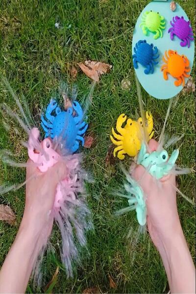 Hyd Oyuncak Yengeç Su Topu Deniz Havuz ve Banyo Oyuncağı Su Fışkırtan Yüzen Yengeç 1 Adet