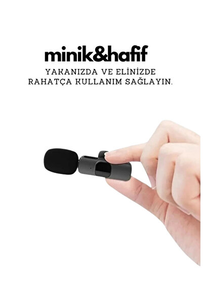 soonaksesuar Type-C Dual Wireless Lavalier Microphone Set Phone Vlog Live Broadcast Tiktok Youtube Compatible