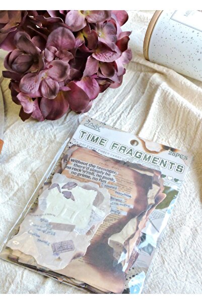 Nova Crafts Tıme Fragments Hatıralar Temalı Dokulu Kağıtlar 28 Adet Scrapbook...