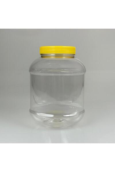 Ahsa Ticaret 2 Pcs 2 Liter Plastic Jars with Leak-Proof Lids - Pickle, Olive, Nut, Spice Jars