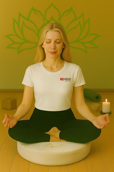 Remege Spor Malzemeleri Lotosov cvet Štampano Okrugla joga i meditacija Min K...