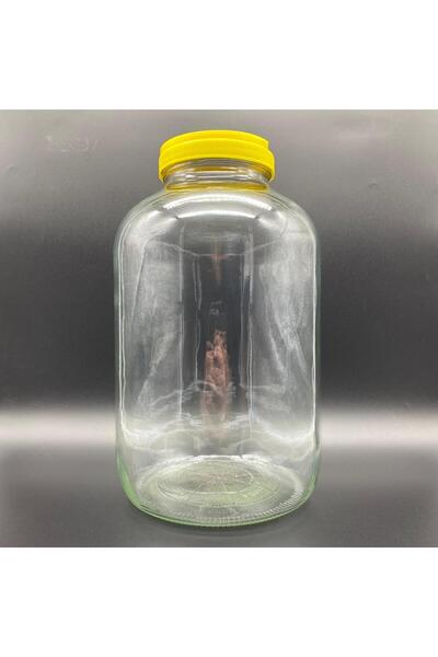 Ahsa Ticaret 1 Piece 8 Liter Glass Jar - Pickling and Canning Jar - Can Be Used in Pickling and Olive Preserves