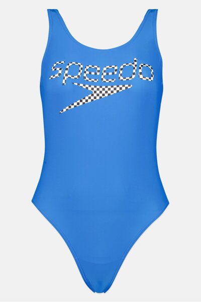 SPEEDO Women One Piece Brand Logo Swimsuit, Blue