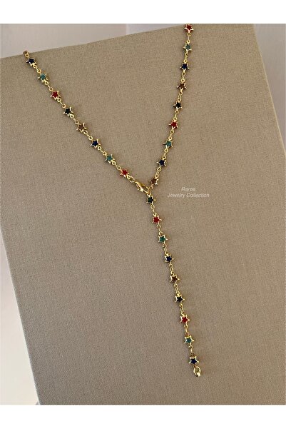 Raree Jewellery Yıldız taşlı y kolye dekolte kolyesi