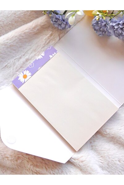 Nova Crafts Daisy Purple Cover Velcro Notepad / Notebook