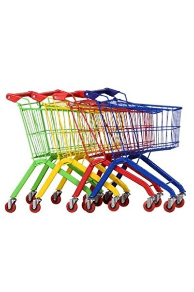 Generic عربة تسوق معدنية متعددة الألوان للأطفال، قطعة واحدة