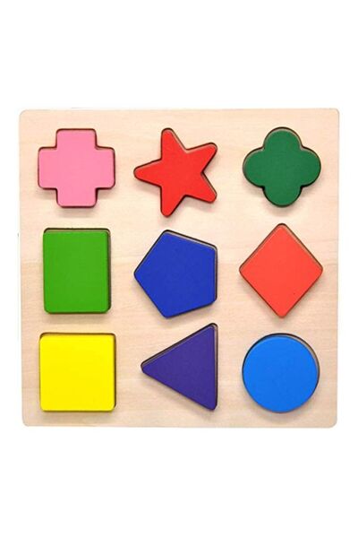 Generic مجموعة أحجية خشبية بأشكال متنوعة للأطفال من GYBBER&MUMU، مكونة من 9 قطع
