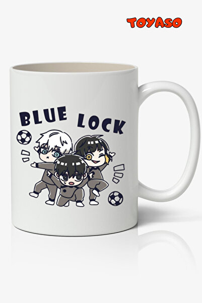 Toyaso Blue Lock Anime Temalı Beyaz Kupa Bardak Sevgiliye Arkadaşa Hediye