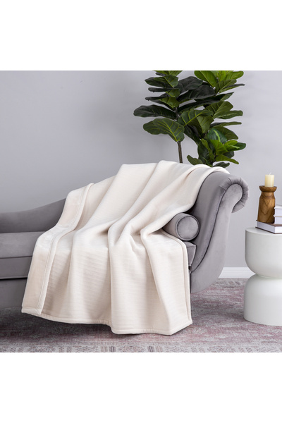 Bee Home Warm Home Fur Shawl | Light Beige