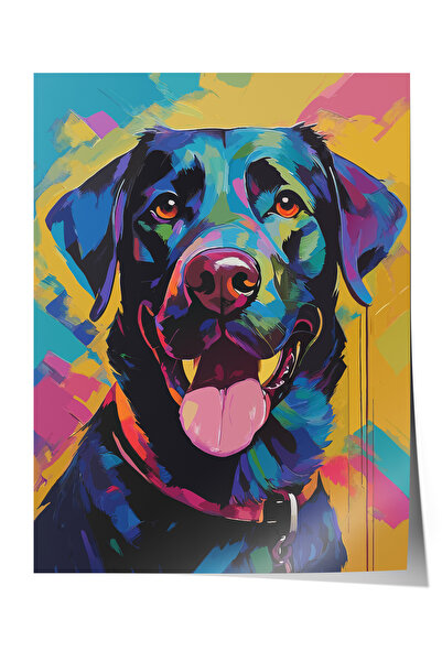 Zestia Plakat bez okvira, šareni portret psa – pop art, poster za dekoraciju ...