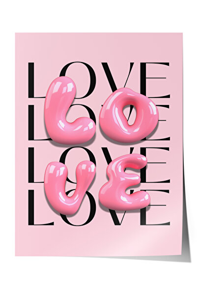 Zestia Plakat bez okvira, tekst LJUBAV – Moderna tipografija, poster za dekor...