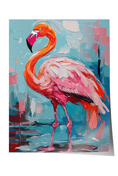 Zestia Poster fără ramă, Flamingo roz – Decor tropical, Poster decorativ pent...