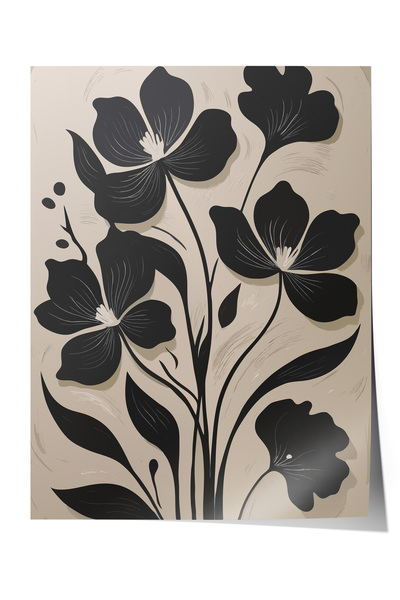 Zestia Poster fără ramă, model floral – Artă modernă, poster decorativ pentru...