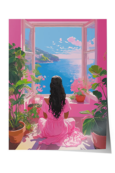 Zestia Poster fără ramă, Peisaj marin – Stil romantic, Poster decorativ pentr...